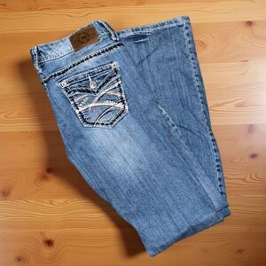 Maurice’s Embellished Mid Rise Jeans Size 5/6 31x31 #9
